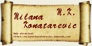 Milana Konatarević vizit kartica